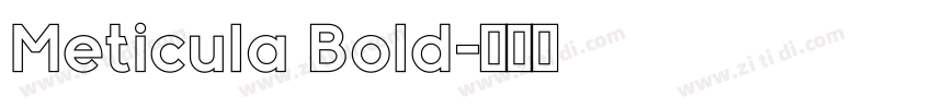 Meticula Bold字体转换